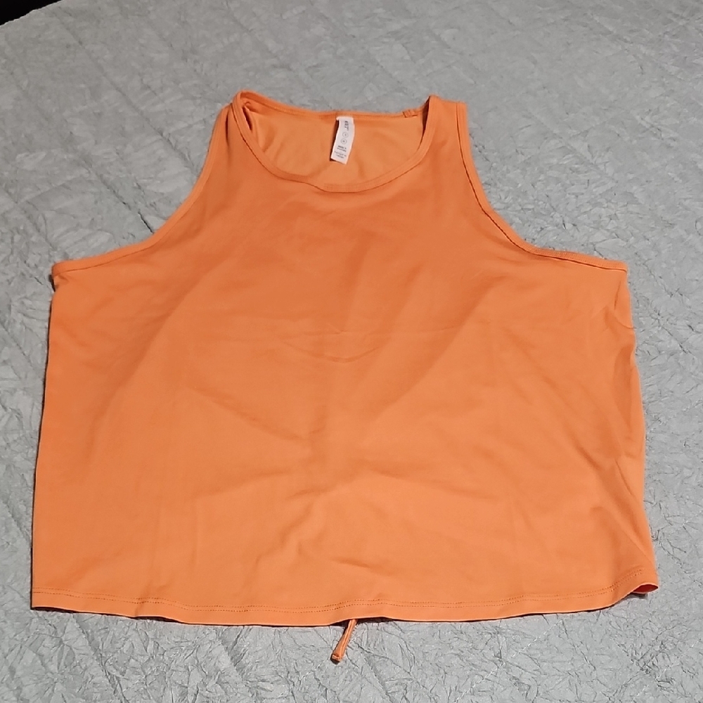 SPANX Orange Scoop Neck Tank Top